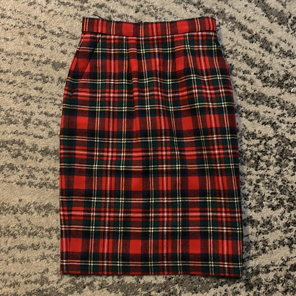 Saint Laurent Tartan-Check Pencil Skirt - Picture 3 of 16